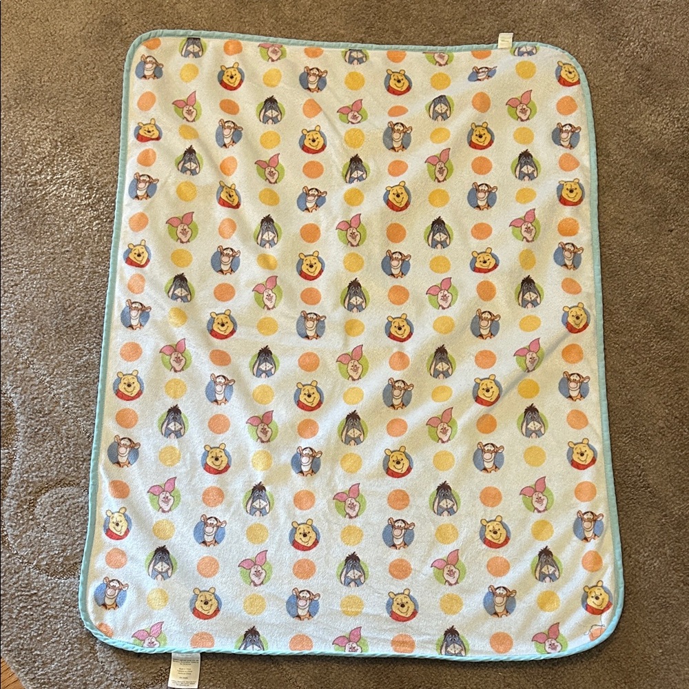 Disney Winnie the Pooh Piglet Eeyore, Tigger, fleece Baby Blanket - Picture 3 of 4